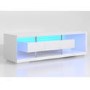 GRADE A3 - Evoque White on White High Gloss LED TV Unit With Storage
