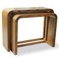 Signature North Retro Solid Wood Set of 2 Console Tables