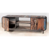 GRADE A1 - Signature North Retro Reclaimed Wood TV Cabinet