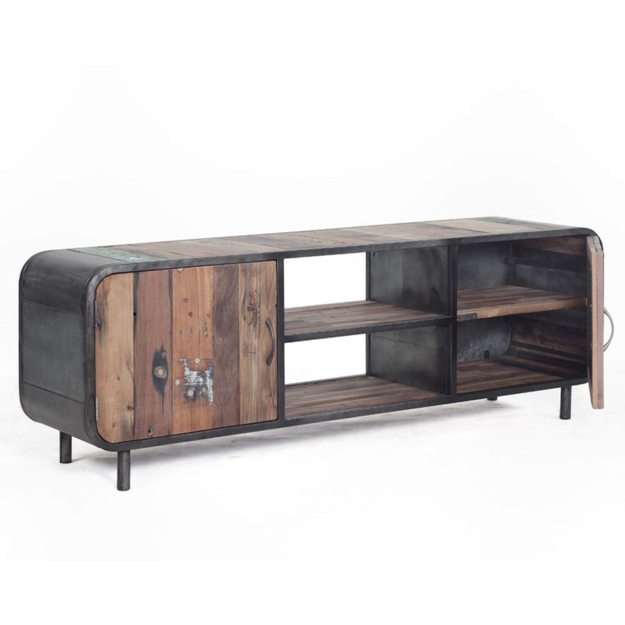 GRADE A1 - Signature North Retro Reclaimed Wood TV Cabinet