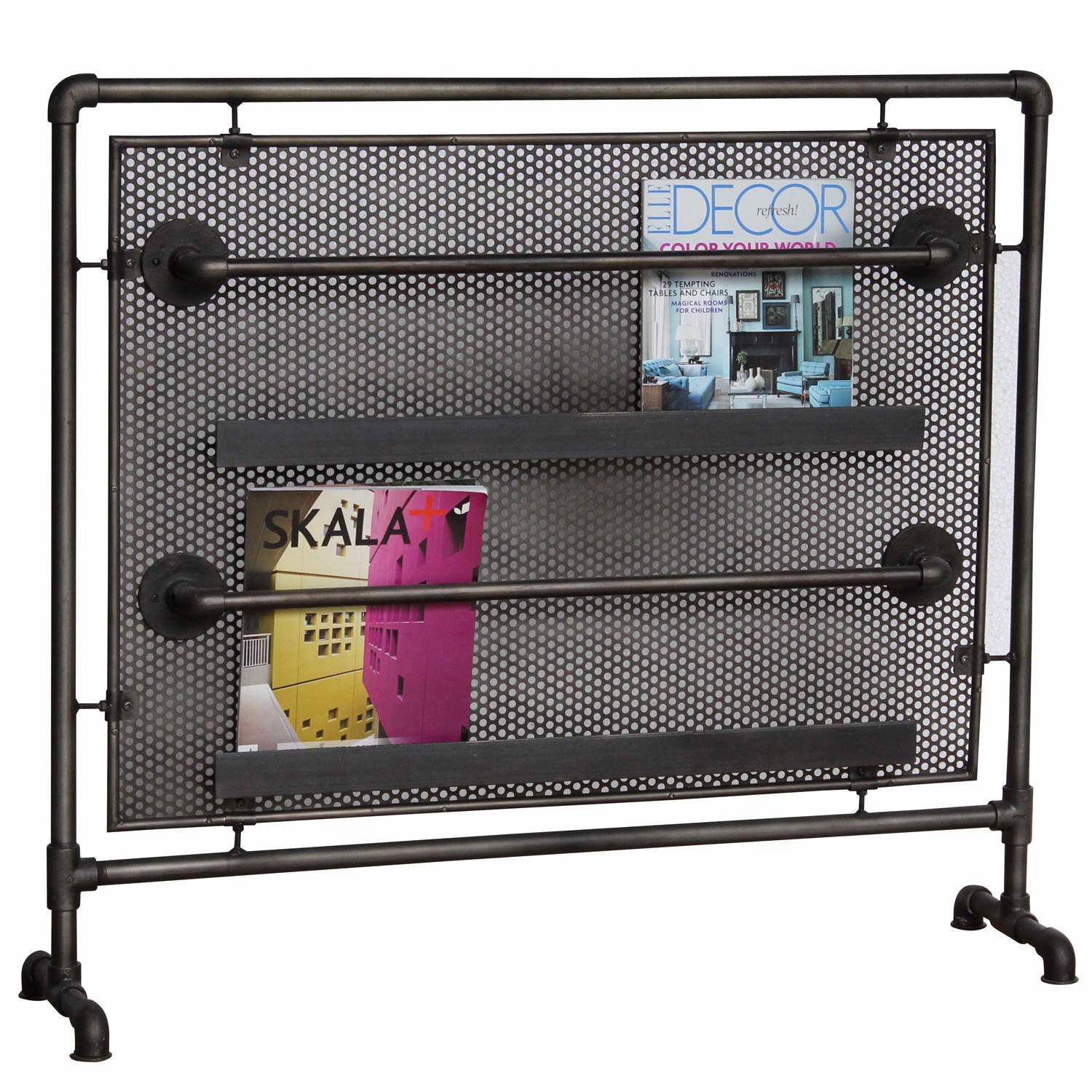 Signature North Industrial Magazine Rack - Furniture123