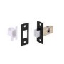 Internal Matt Black Bathroom Lever Door Handle with Lock Latch and Hinges Pack - 52mm - Forge - XL Joinery