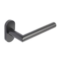 Internal Matt Black Lever Fire Door Handle with Latch and Hinges Pack - 52mm - Forge - XL Joinery
