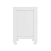 GRADE A2 - Fraya White Bedside Table with Hand Carved Detail