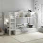 ONLY OPENED - White Bunk Bed with Storage Shelves - Freddie