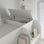 White Bunk Bed with Storage Shelves - Freddie