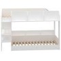 White Bunk Bed with Storage Shelves - Freddie