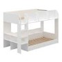 White Bunk Bed with Storage Shelves - Freddie