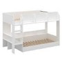 White Bunk Bed with Storage Shelves - Freddie