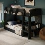 Black Bunk Bed with Storage Shelves - Freddie