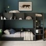 Black Bunk Bed with Storage Shelves - Freddie