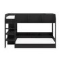 Black Bunk Bed with Storage Shelves - Freddie