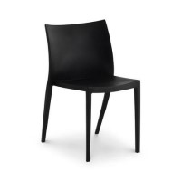 GRADE A1 - Julian Bowen Fresco Black Stacking Chair