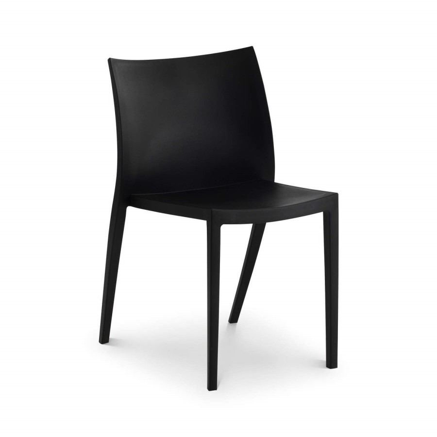 GRADE A1 - Julian Bowen Fresco Black Stacking Chair