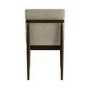 Set of 2 Walnut and Beige Ribbed Upholstered Dining Chairs - Freja