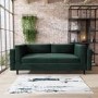 GRADE A1 - Green Velvet 3 Seater Sofa in a Box - Frankie