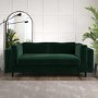Green Velvet 3 Seater Flat Packed Sofa - Frankie
