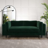 Green Velvet 3 Seater Flat Packed Sofa - Frankie