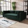GRADE A1 - Green Velvet 3 Seater Sofa in a Box - Frankie