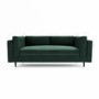 Green Velvet 3 Seater Flat Packed Sofa - Frankie
