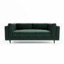 Green Velvet 3 Seater Flat Packed Sofa - Frankie