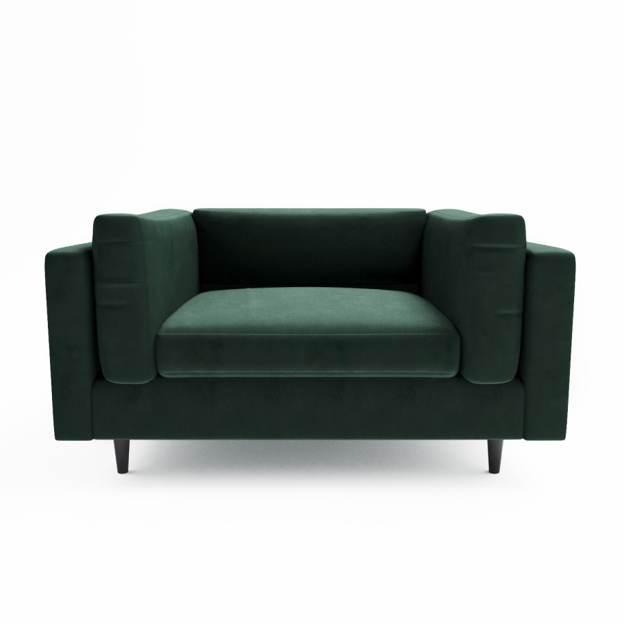 Green Velvet Love Seat - Frankie