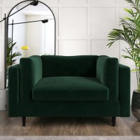 GRADE A1 - Green Velvet Loveseat - Frankie