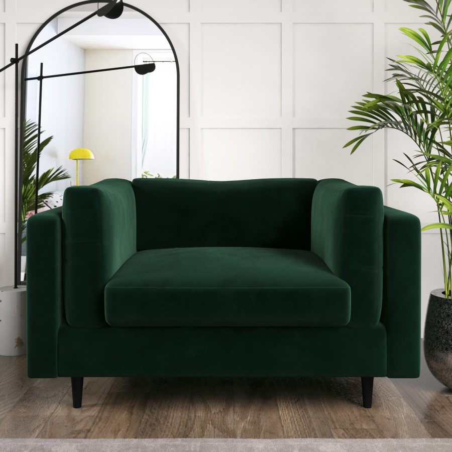 Green Velvet Love Seat - Frankie
