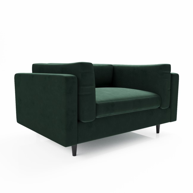 ALMOST PERFECT - Green Velvet Love Seat - Frankie