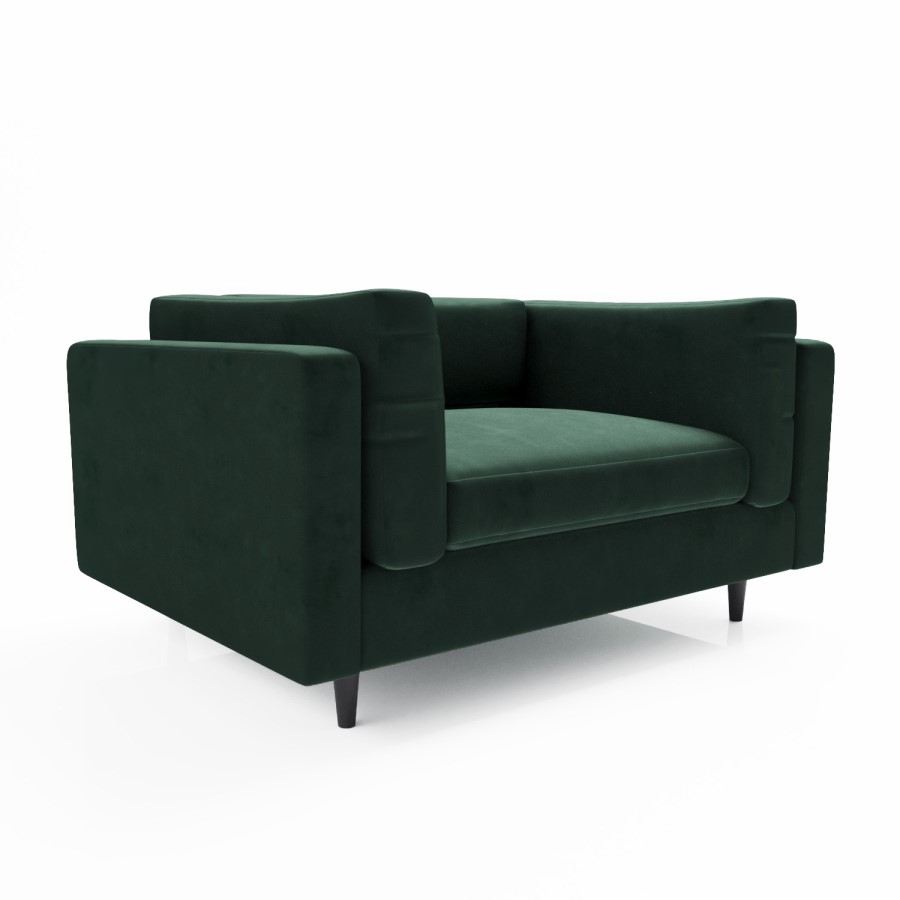 Green Velvet Love Seat - Frankie