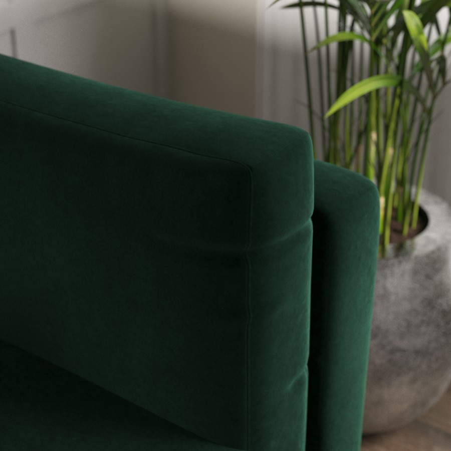 Green Velvet Love Seat - Frankie