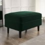 GRADE A1 - Large Green Velvet Footstool - Frankie