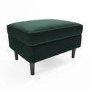 GRADE A1 - Large Green Velvet Footstool - Frankie