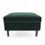 GRADE A1 - Large Green Velvet Footstool - Frankie