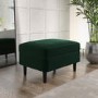 GRADE A1 - Large Green Velvet Footstool - Frankie