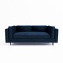 Navy Velvet 3 Seater Sofa in a Box - Frankie