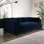 Navy Velvet 3 Seater Sofa in a Box - Frankie