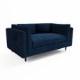 Navy Velvet 2 Seater Sofa in a Box - Frankie