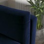 Navy Velvet 2 Seater Sofa in a Box - Frankie