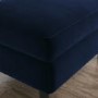 Large Navy Velvet Footstool - Frankie