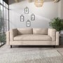 Beige Woven 3 Seater Sofa - Frankie