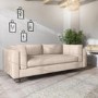 Beige Woven 3 Seater Sofa - Frankie