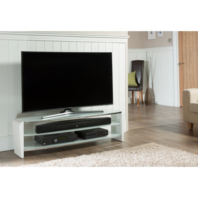 Alphason FRN1400/ARCTIC Francium TV Stand for up to 60" TVs - Arctic White 