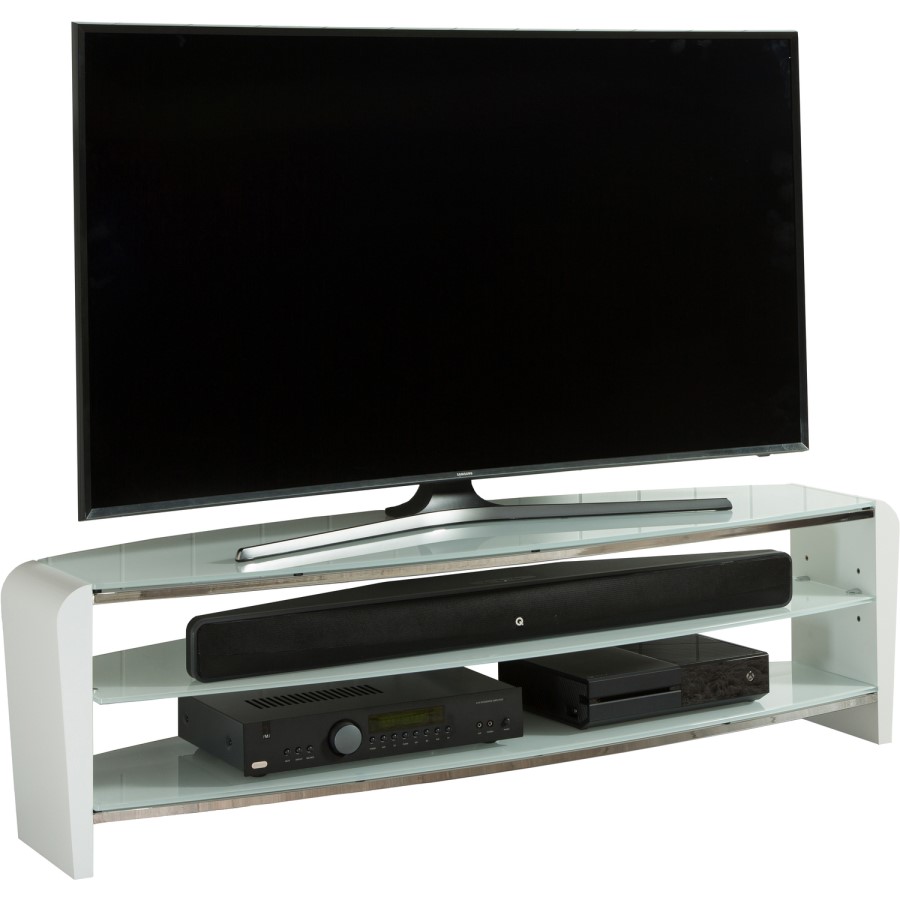 Alphason FRN1400/ARCTIC Francium TV Stand for up to 60" TVs - Arctic White 