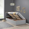 Francis Wooden Single Ottoman Bed in Grey