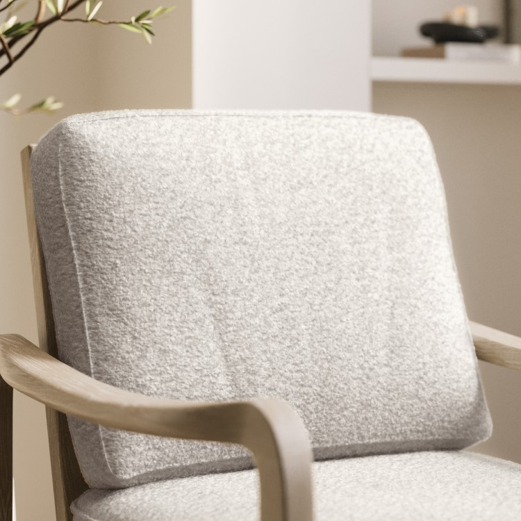 Beige Teddy Mid Century Accent Chair - Farren