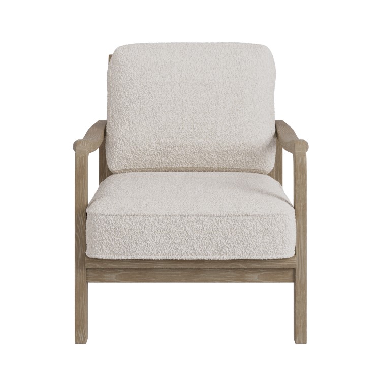 Beige Teddy Mid Century Accent Chair - Farren