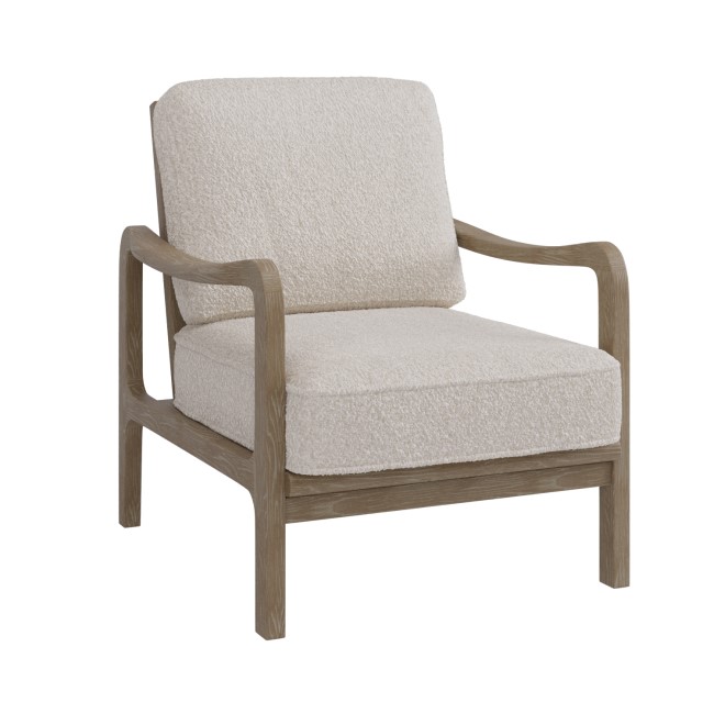 Beige Teddy Mid Century Armchair - Farren