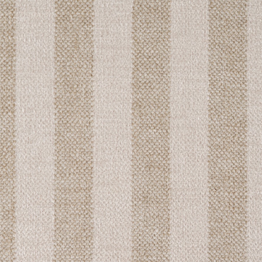 Cream Striped Chenille Super King Ottoman Bed with Curved Headboard - Farrow