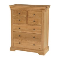 Bayonne Oak 3+4 Drawer Chest of Drawers